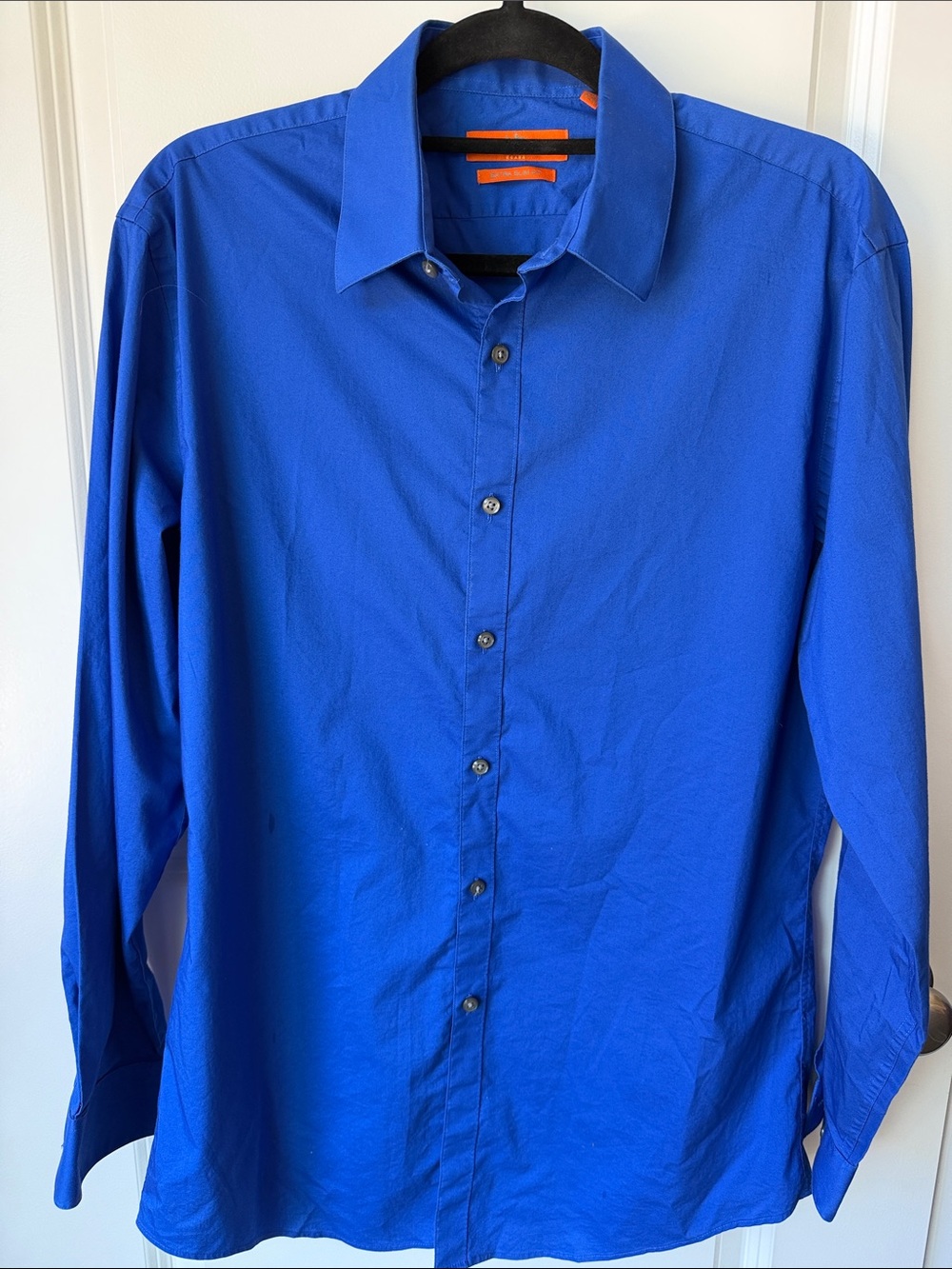 Egara Men's Cobalt Blue Button-Down Shirt